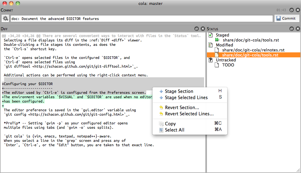 Git diff mac gui